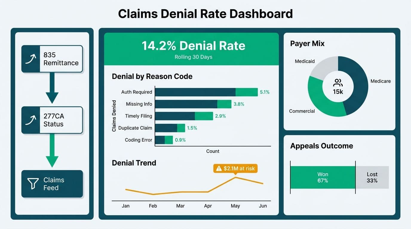Healthcare Claims Denial Rate Analytics Dashboard Guide