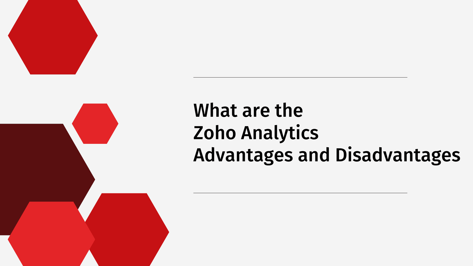 What are the Zoho analytics Advantages and Disadvantages