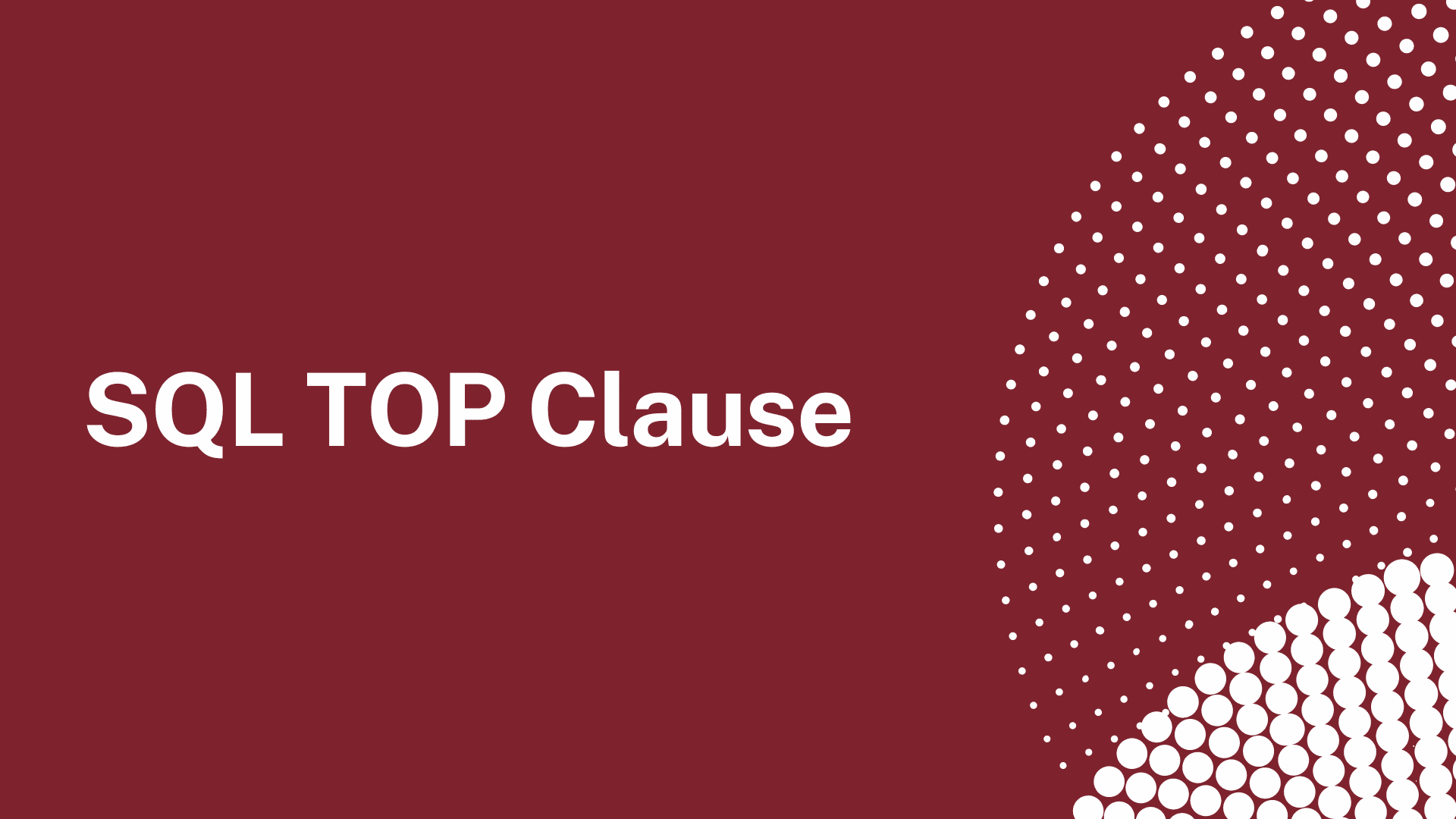 SQL TOP Clause