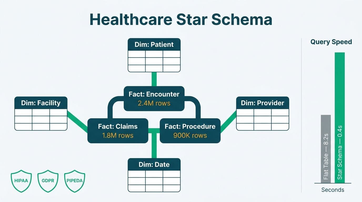 Healthcare Data Model for Power BI: Star Schema Guide