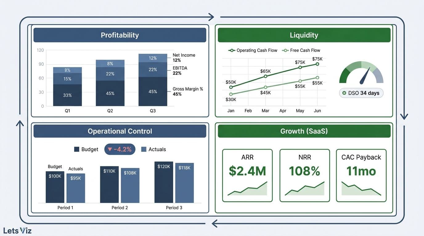 What Metrics Should a Financial Reporting Dashboard Include?