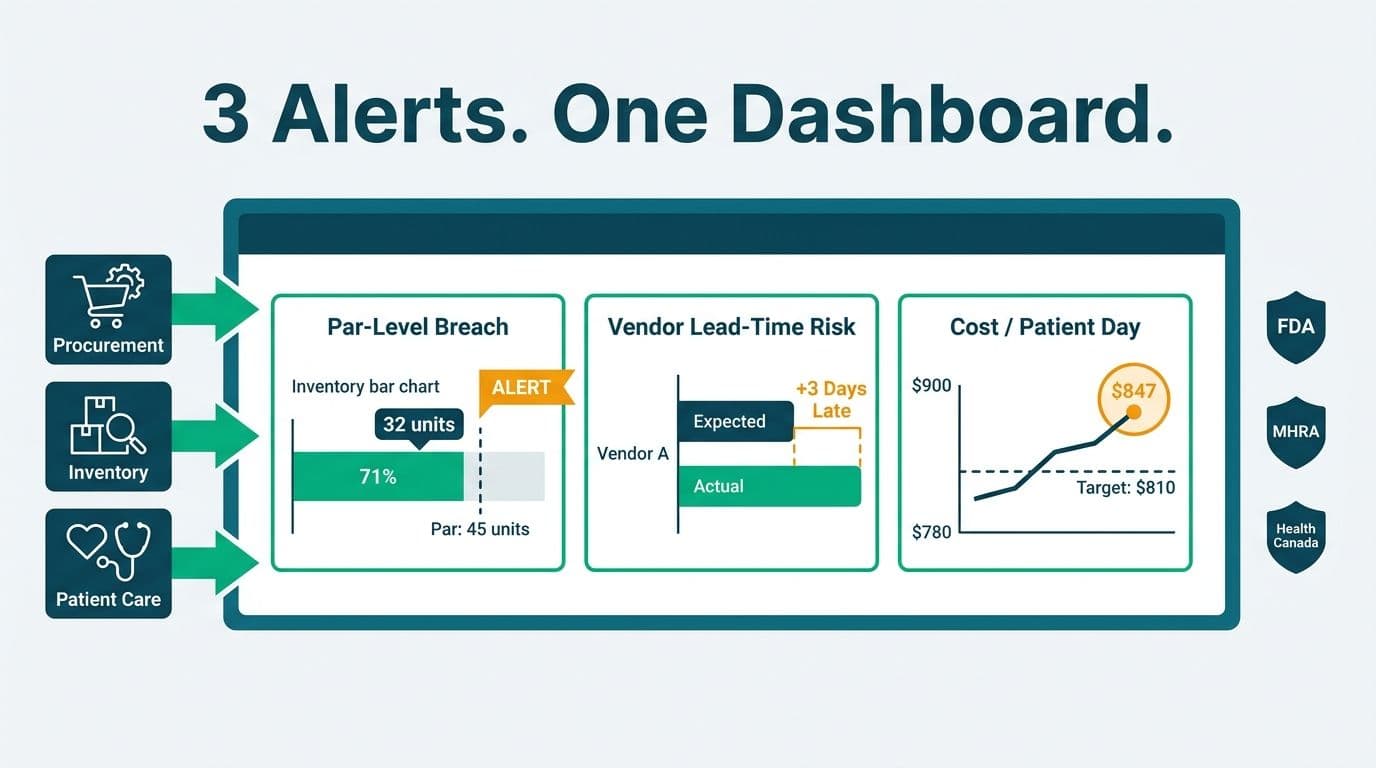 Hospital Supply Chain Analytics Dashboard: Visual Guide