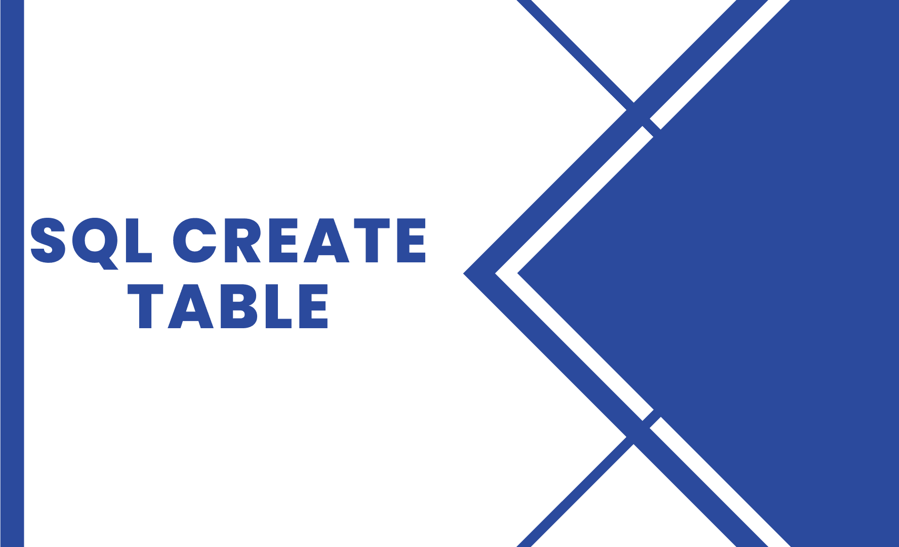 SQL CREATE Table