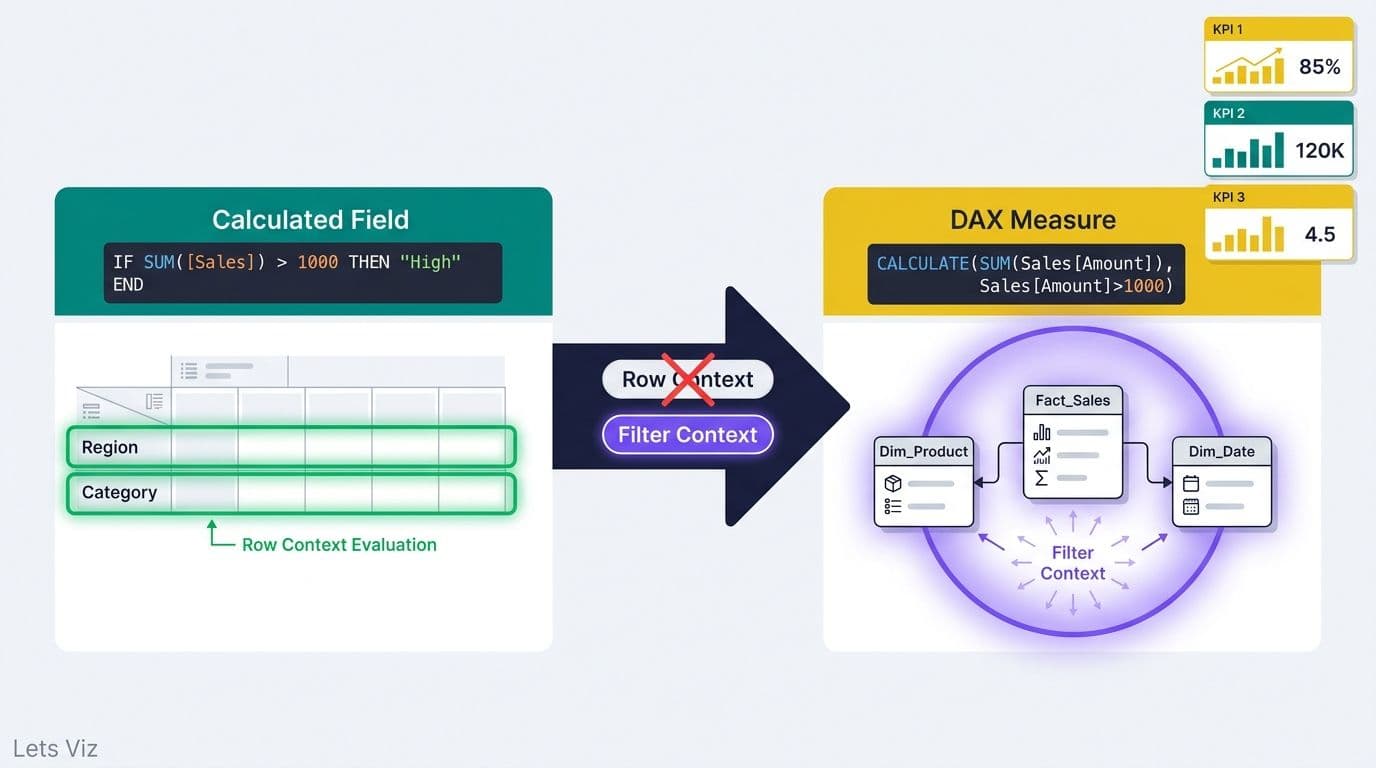 Tableau Calculated Fields to Power BI DAX: Conversion Guide