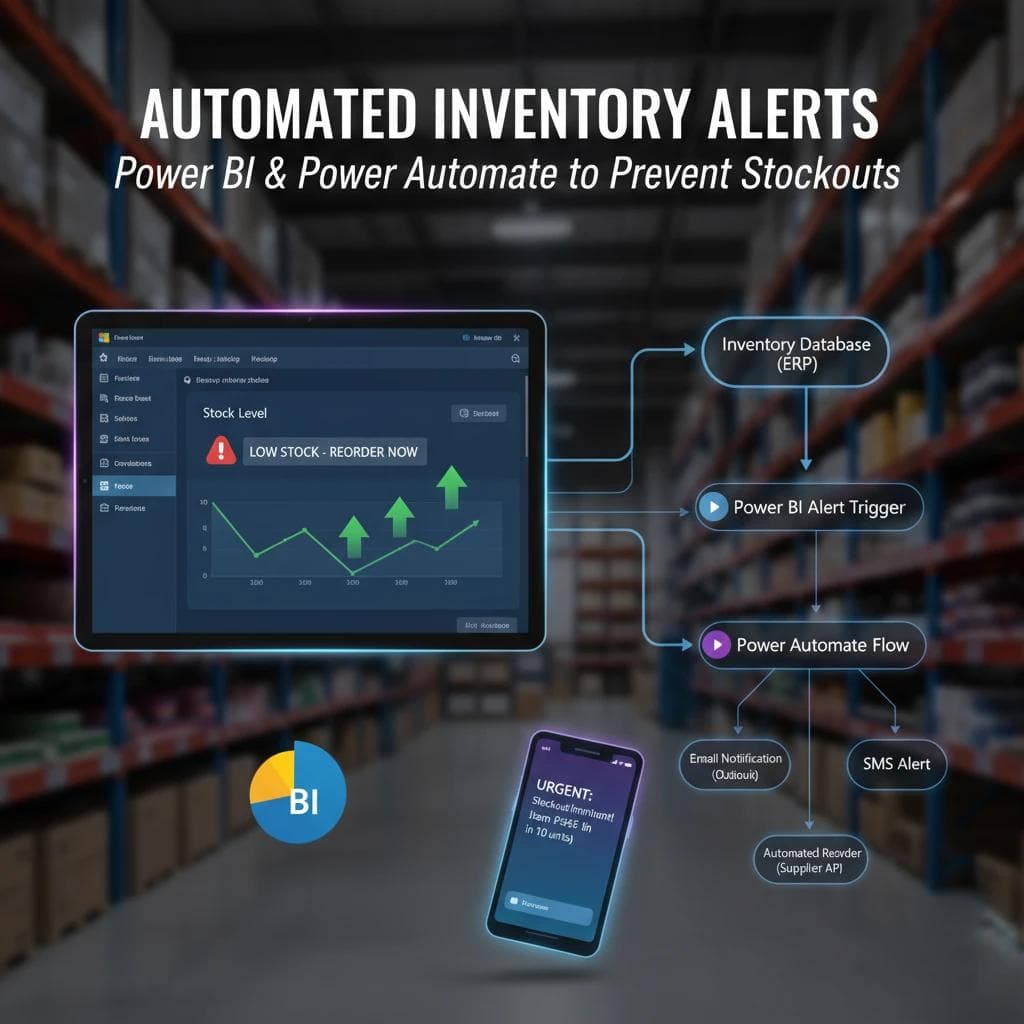 Automated Inventory Alerts with Power BI & Power Automate to Prevent Stockouts